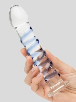 Icicles No 5 Sapphire Spiral Glass Dildo 7 Inch 14 Icicles No 5 Sapphire Spiral Glass Dildo 7 Inch -Online Sex toys shop 12036 a12036 blue 004