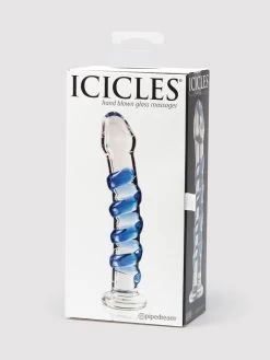 Icicles No 5 Sapphire Spiral Glass Dildo 7 Inch 15 Icicles No 5 Sapphire Spiral Glass Dildo 7 Inch -Online Sex toys shop 12036 a12036 blue 005