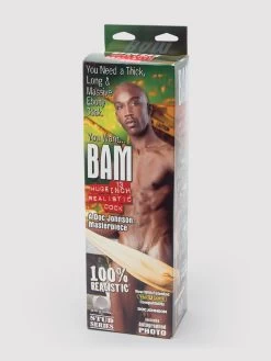 Doc Johnson Bam Black Realistic Vac-U-Lock Large Cock 10.5 Inch -Online Sex toys shop 12107 a12107 flesh brown 005