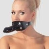 Zado Leather Mouth Gag 5.5 Inch Dildo Harness -Online Sex toys shop 13970 a13529 black 000