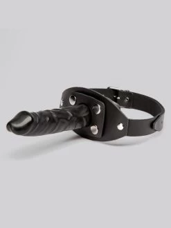 Zado Leather Mouth Gag 5.5 Inch Dildo Harness -Online Sex toys shop 13970 a13529 black 001