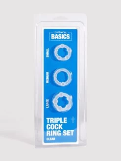 BASICS Triple Cock Ring Set (3 Count) -Online Sex toys shop 18209 a15984 clear 004