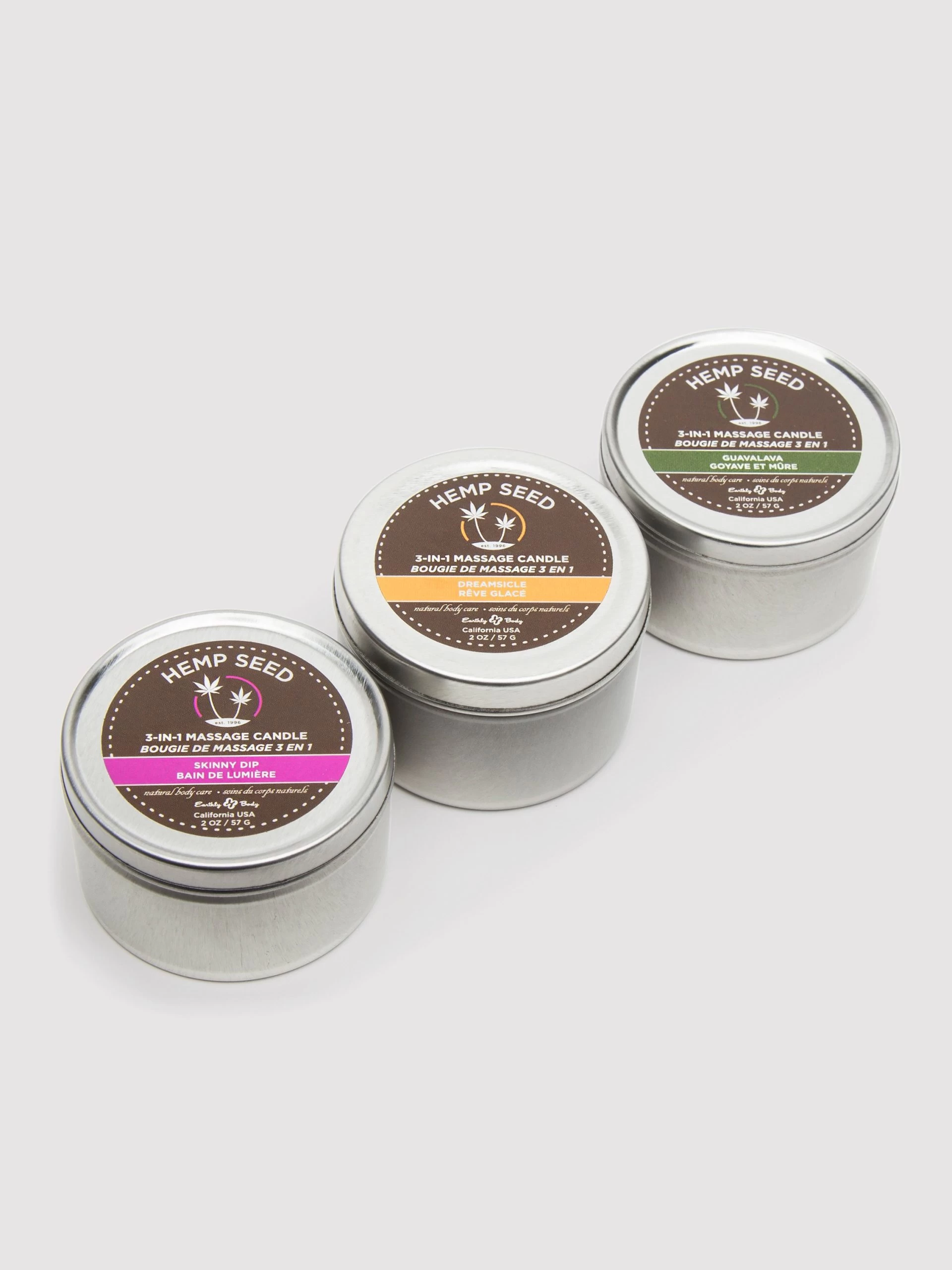 Earthly Body Trio 3-in-1 Mini Massage Candles (3 X 2oz Pack) 4 Earthly Body Trio 3-in-1 Mini Massage Candles (3 X 2oz Pack) - Image 2