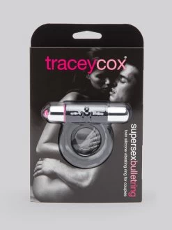 Tracey Cox Supersex Twin Silicone Vibrating Love Ring For Couples -Online Sex toys shop 27695 a20525 black 005