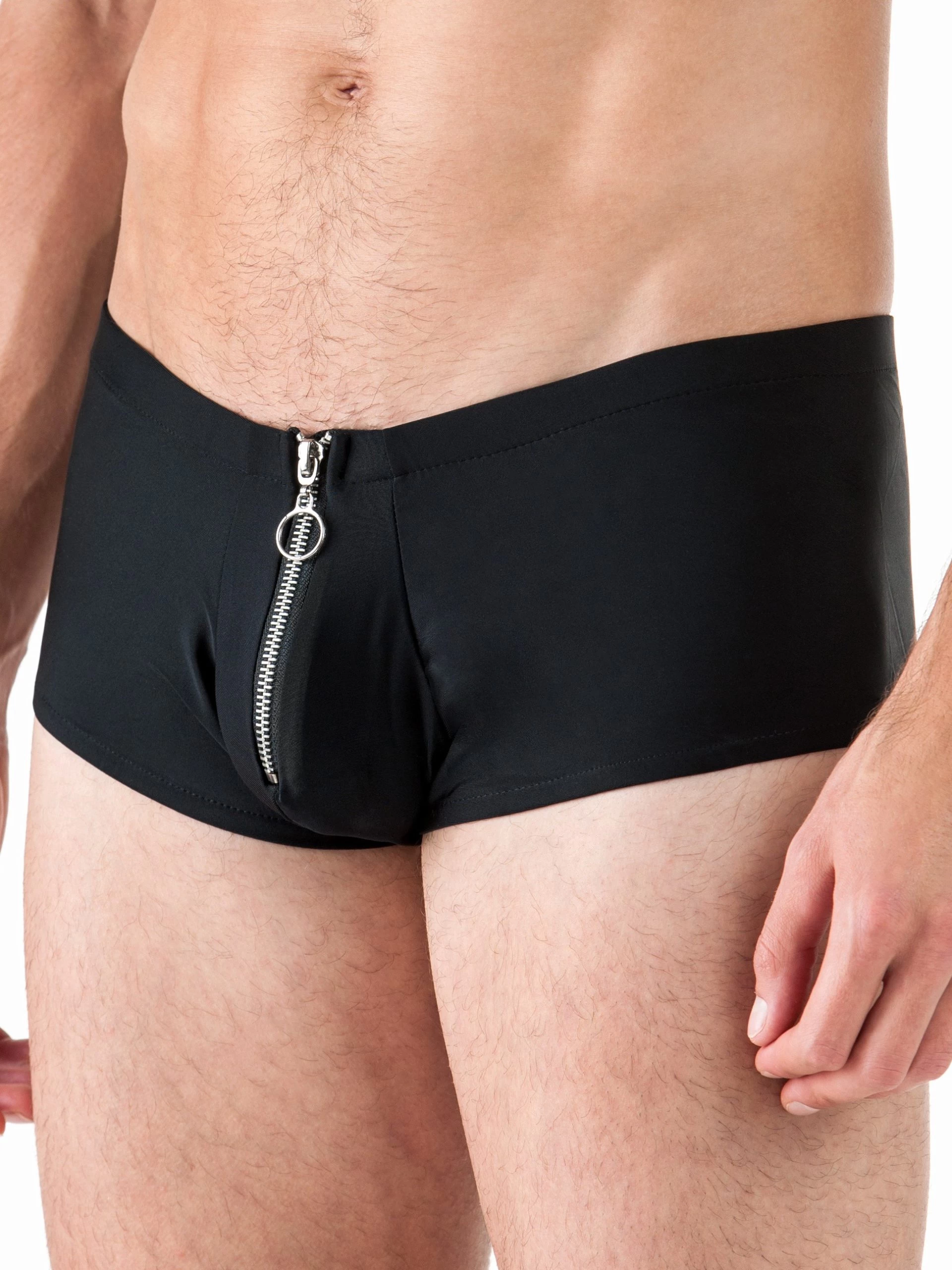 Male Power Black Zipper Shorts 3 Male Power Black Zipper Shorts