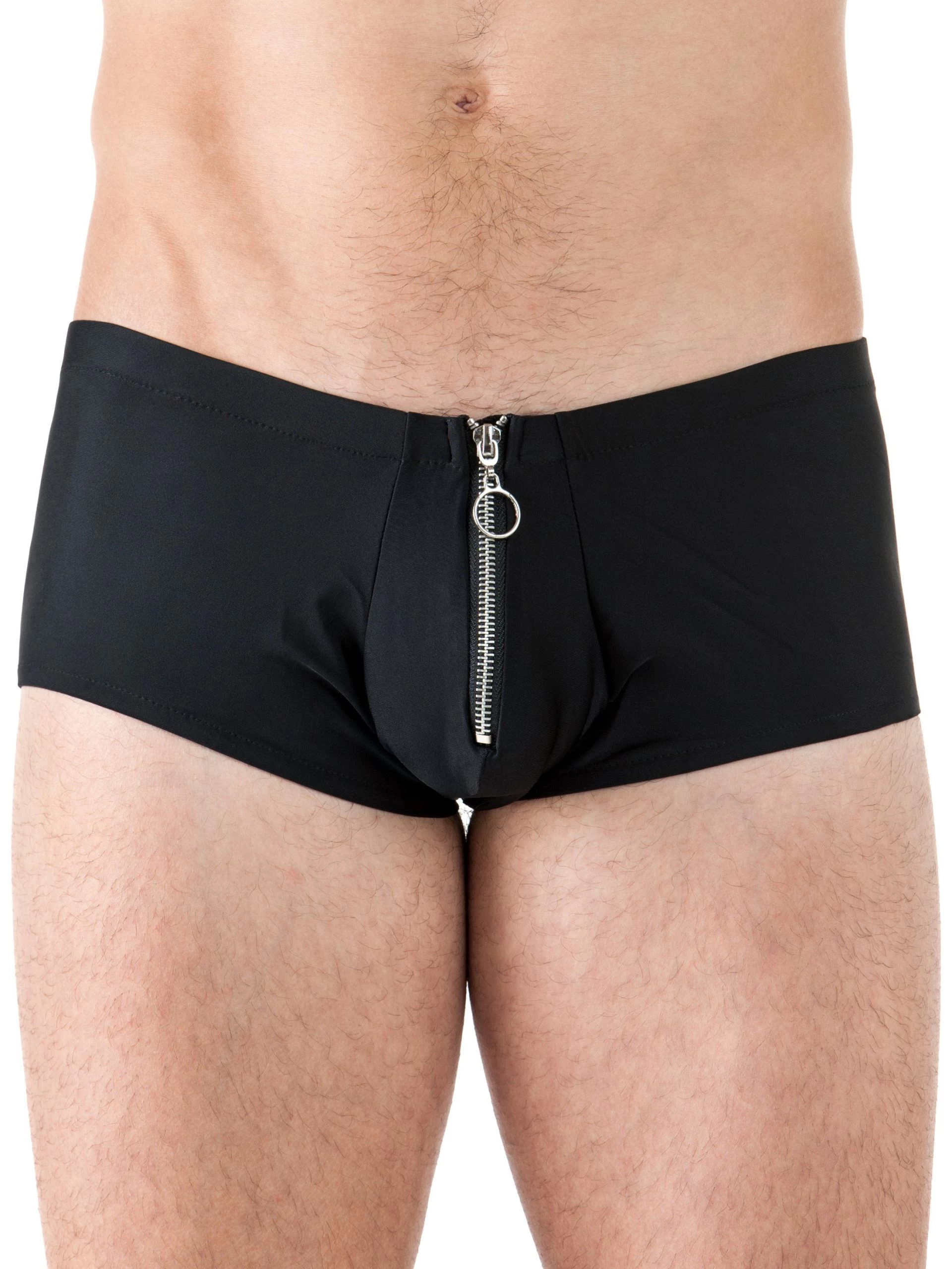 Male Power Black Zipper Shorts 4 Male Power Black Zipper Shorts - Image 2