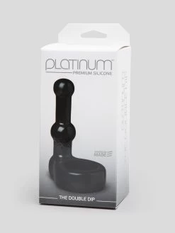 Doc Johnson Platinum The Double Dip Silicone Cock Ring And Probe -Online Sex toys shop 35818 a24140 black 005