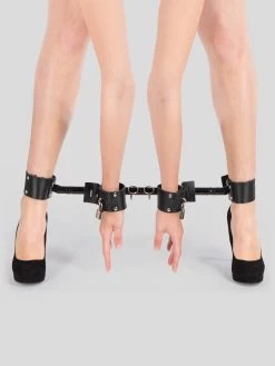 Bondage Boutique Extreme Expandable Spreader Bar With Leather Cuffs