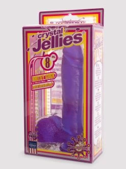 Doc Johnson Crystal Jellies Ballsy Suction Cup Dildo 8 Inch -Online Sex toys shop 42646 a27162 purple 004