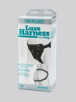 Doc Johnson Vac-U-Lock Luxe Harness With Plug And O-Rings -Online Sex toys shop 42702 a27199 black 006