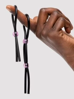 Doc Johnson Adjustable Silicone Cock Ring Set (2 Count) -Online Sex toys shop 42709 a27203 black 003