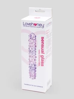 Lovehoney Nubby Textured Sensual Glass Dildo 11 Lovehoney Nubby Textured Sensual Glass Dildo -Online Sex toys shop 47990 a29223 purple 004