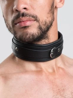 DOMINIX Deluxe Leather Collar -Online Sex toys shop 49125 a29686 black 002