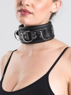 DOMINIX Deluxe Heavy Leather Collar -Online Sex toys shop 49131 a29689 black 002