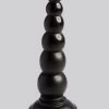 Beaded Black Anal Dildo With Suction Cup Base 6.5 Inch
