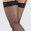 Lovehoney Black Fishnet Lace Top Thigh High Stockings -Online Sex toys shop 51992 a30687 black regular 000