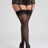 Lovehoney Plus Size Sheer Thigh High Stockings -Online Sex toys shop 51995 a30689 black x size 000