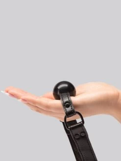 Bondage Boutique Faux Leather Small Ball Gag -Online Sex toys shop 52073 a30758 black 003
