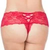 Oh La La Cheri Curves Plus Size Red Lace Crotchless Panties -Online Sex toys shop 52485 a29379 red x size 000