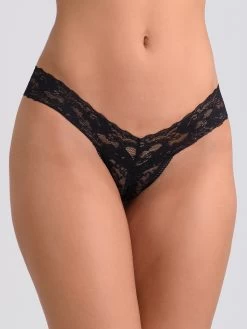 Lovehoney Wide Lace Crotchless Thong -Online Sex toys shop 52654 a30989 black regular 001