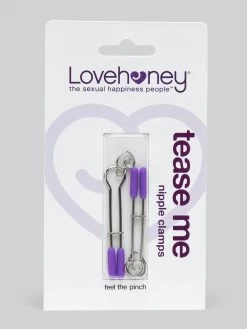 Lovehoney Tease Me Adjustable Nipple Clamps -Online Sex toys shop 54511 a31536 silver 003