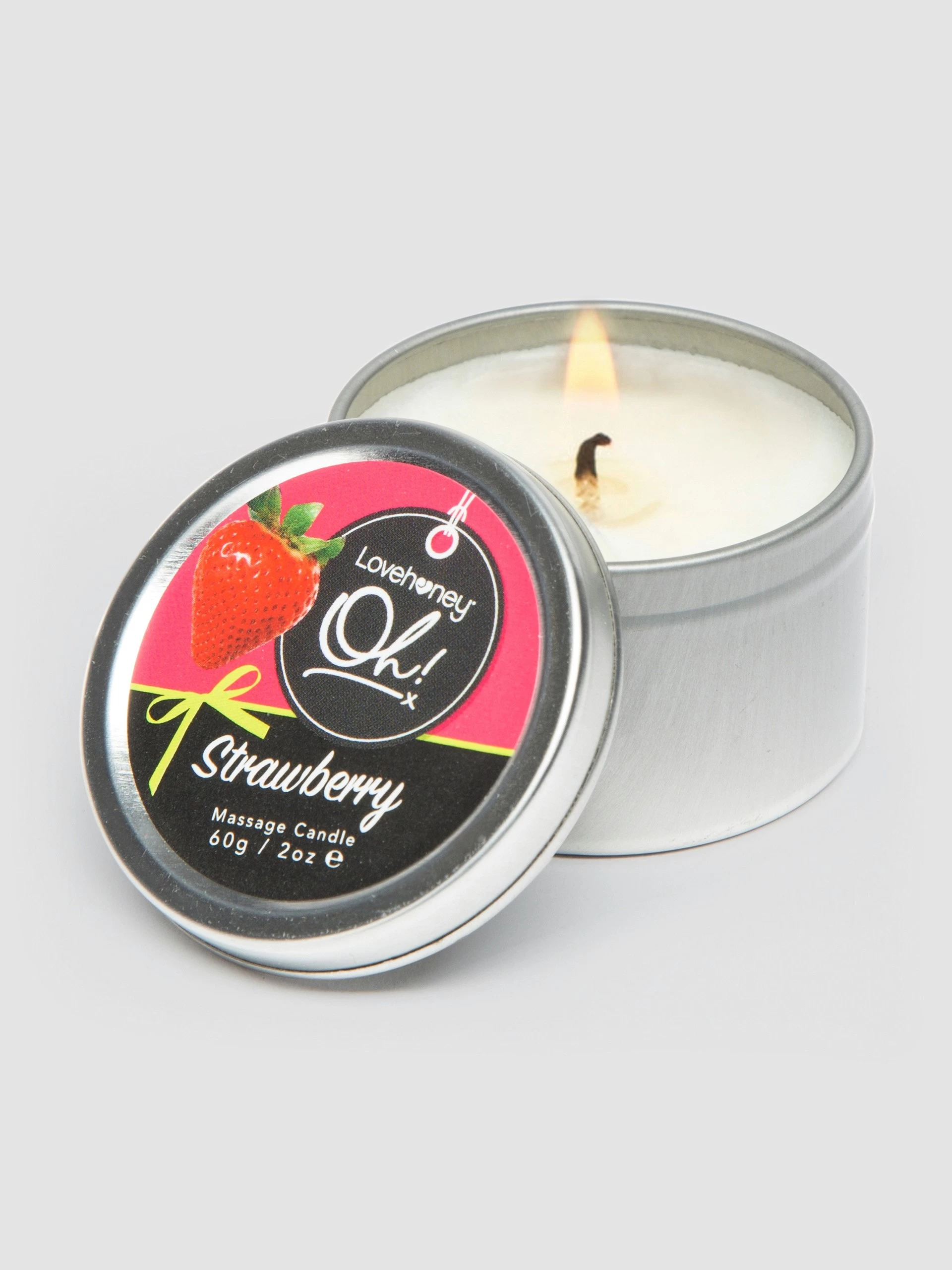 Lovehoney Oh! Strawberry Lickable Massage Candle 2.1oz 3 Lovehoney Oh! Strawberry Lickable Massage Candle 2.1oz