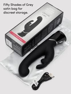 Fifty Shades Of Grey Greedy Girl G-Spot Rabbit Vibrator -Online Sex toys shop 54811 a31710 black 006