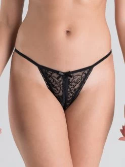 Lovehoney Crotchless Lace G-String -Online Sex toys shop 57023 a30990 black regular 000