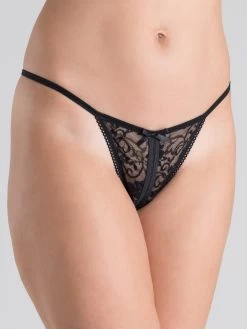 Lovehoney Crotchless Lace G-String -Online Sex toys shop 57023 a30990 black regular 002