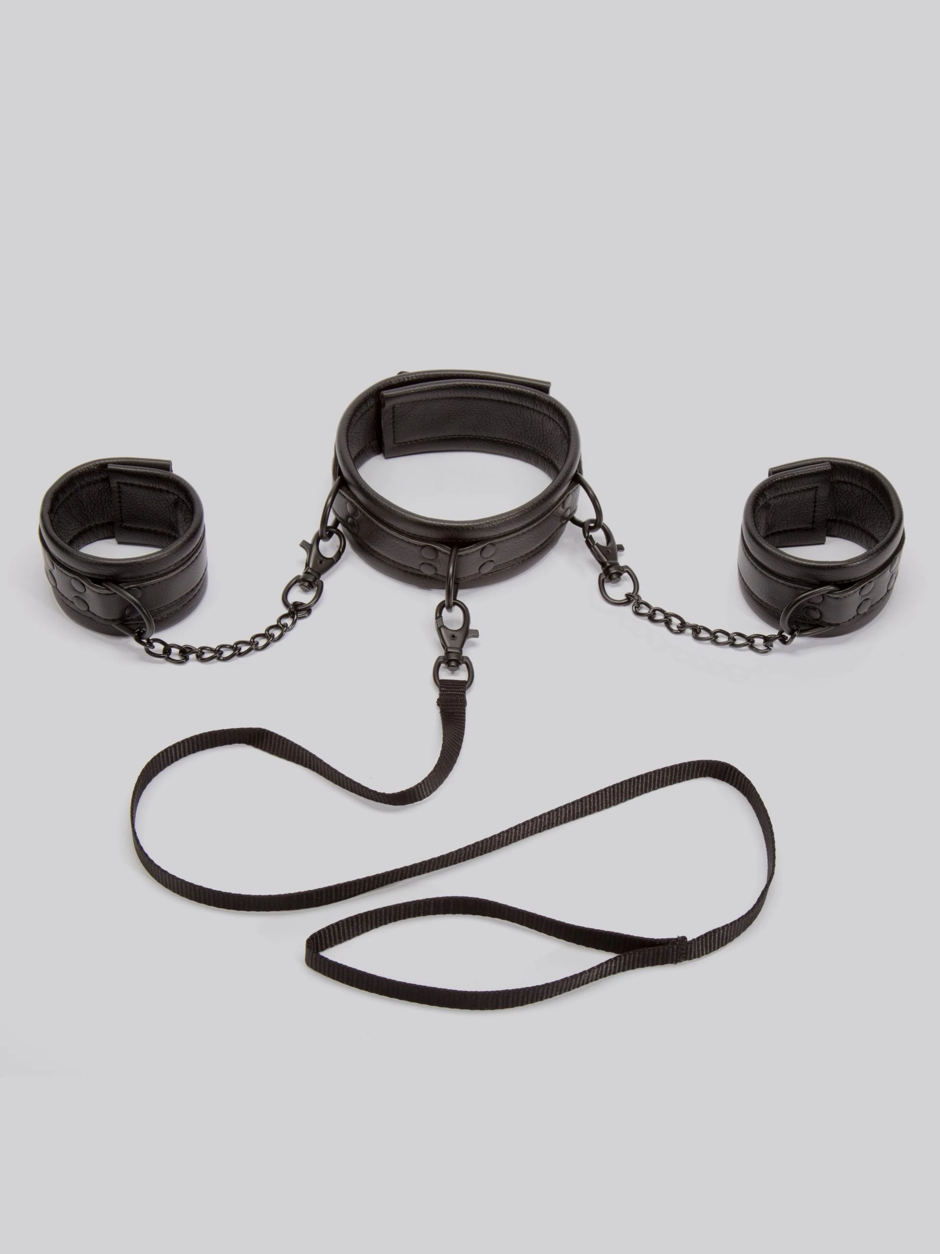 Bondage Boutique Faux Leather Collar And Cuff Set 6 Bondage Boutique Faux Leather Collar And Cuff Set - Image 4