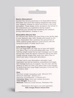 ElectraStim Lula Noir Silicone Kegel Balls With E-Stim 11 ElectraStim Lula Noir Silicone Kegel Balls With E-Stim -Online Sex toys shop 57123 a32420 black 004