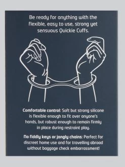 Quickie Cuffs Super-Strong Medium Silicone Restraints -Online Sex toys shop 57353 a32521 black 005