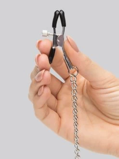 Bondage Boutique Adjustable Nipple Clamps And Clit Clamp -Online Sex toys shop 58046 a32756 silver 004