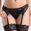 Lovehoney Love Me Lace Garter Belt Black