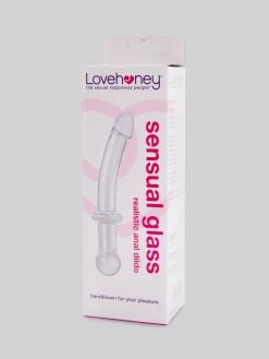 Lovehoney Realistic Sensual Glass Anal Dildo -Online Sex toys shop 58336 a32885 clear 005