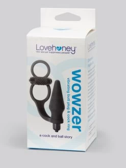Lovehoney Wowzer 7 Function Double Cock Ring And Vibrating Butt Plug -Online Sex toys shop 58538 a33010 black 005