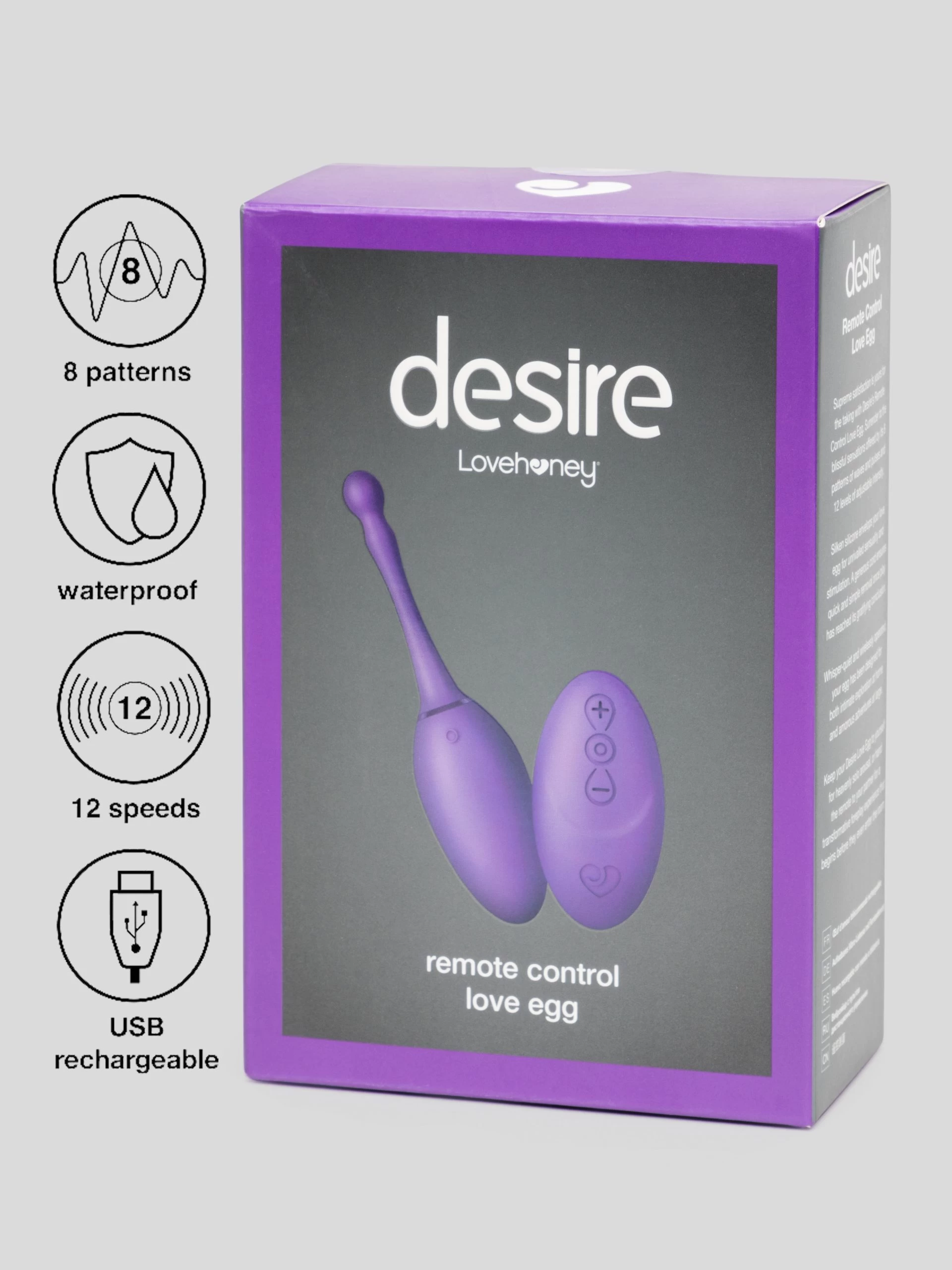 Desire Luxury Rechargeable Remote Control Love Egg Vibrator 7 Desire Luxury Rechargeable Remote Control Love Egg Vibrator - Image 5