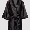 Lovehoney Short Black Satin Robe