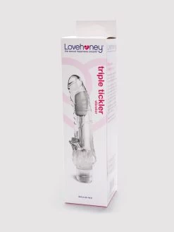 Lovehoney Triple Tickler Realistic Clear G-Spot Dildo Vibrator 5.5 Inch -Online Sex toys shop 59518 a410 clear 003
