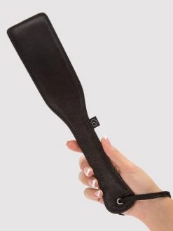 Lovehoney Satin And Leather Spanking Paddle 11 Lovehoney Satin And Leather Spanking Paddle -Online Sex toys shop 60059 a33628 black 003
