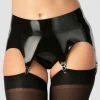 Rubber Girl Retro High Waisted Latex Garter Belt