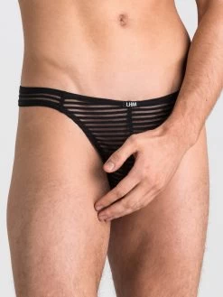 LHM Stripe Mesh Thong