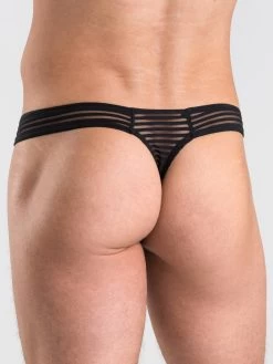 LHM Stripe Mesh Thong -Online Sex toys shop 60779 a33880 black regular 002