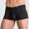 LHM Microfiber Lace Up Boxer Shorts -Online Sex toys shop 60811 a33894 black regular 000