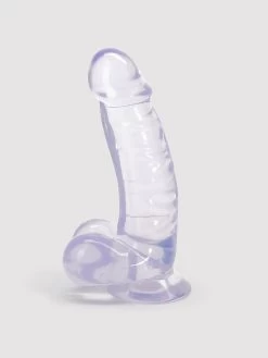 Ice Gem Realistic Suction Cup Dildo With Balls 6 Inch