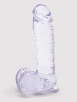 Ice Gem Realistic Suction Cup Dildo With Balls 7 Inch