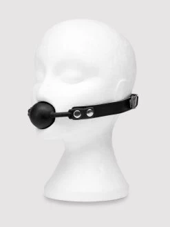 Bondage Boutique Faux Leather Medium Silicone Ball Gag 9 Bondage Boutique Faux Leather Medium Silicone Ball Gag -Online Sex toys shop 60999 a34001 black 002