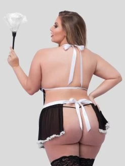 Lovehoney Fantasy Plus Size French Maid Costume -Online Sex toys shop 61052 a34022 black x size 002