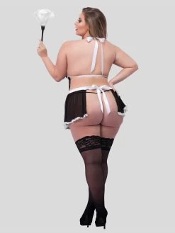 Lovehoney Fantasy Plus Size French Maid Costume -Online Sex toys shop 61052 a34022 black x size 004