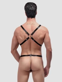 Male Power Shoulder Harness With C-Ring Waist Band Black -Online Sex toys shop 61135 a34095 black regular 002